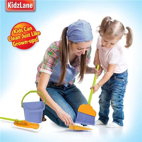 Kids Cleaning Set for Toddlers | Kids Broom Set for Kids for Play| Mop& Cleaning - Picture 2 of 6